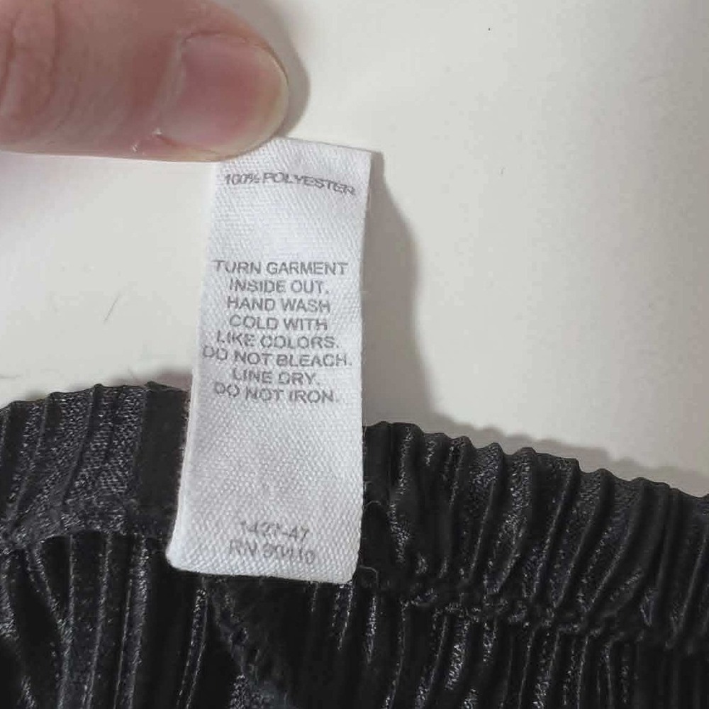 Danskin‎ Womens Black Pleated Wide Leg Drawstring Elastic Waist Pants XL 1427-47 - Picture 5 of 5
